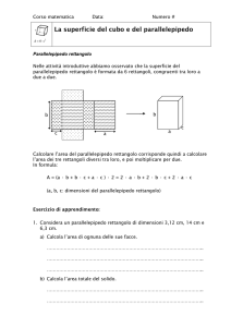 La superficie del parallelepipedo rettangolo