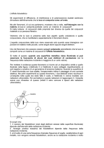 L`effetto fotoelettrico