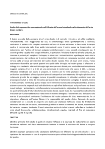 SINOSSI DELLO STUDIO TITOLO DELLO STUDIO Studio clinico