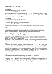 ESERCIZI FNZ DI 2 VARIABILI