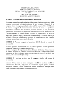 PROGRAMMA DIDATTICO ANNO SCOLASTICO: 2013/2014 LICEO