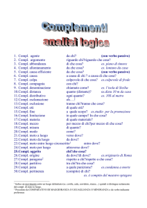 analisi logica: complementi