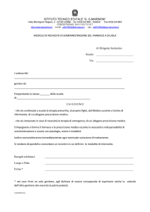 modulo richiesta di somministrazione del farmaco a