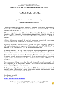 Comunicato stampa cappelletto - Azienda Sanitaria Universitaria