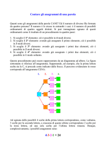 Contare gli anagrammi di una parola
