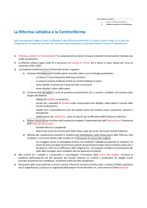 La Riforma cattolica e la Controriforma