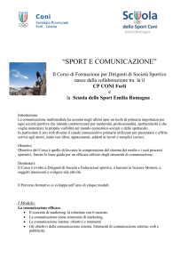 “SPORT E COMUNICAZIONE” Il Corso di Formazione per Dirigenti