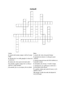 Animali - Crossword Labs