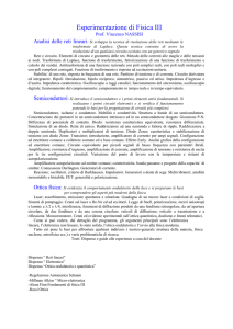 Esperimentazioni di Fisica III