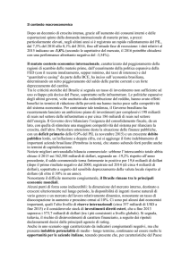 Il contesto macroeconomico
