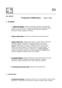 Programma di Matematica