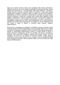 Oggi che le scienze sociali ci hanno reso consapevoli della natura