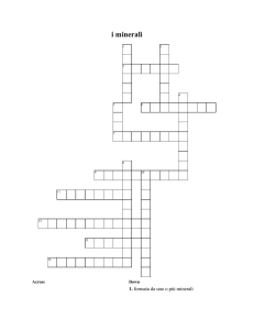 i minerali - Crossword Labs