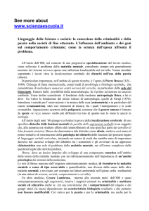 LA CONCEZIONE DELLA CRIMINALITA` E DELLA PAZZIA NELLA
