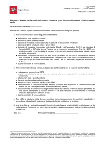 Allegato 9: Modello per la verifica di assenza di carenze gravi, in