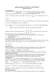 Applicazioni della Matematica all`Economia