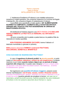 scheda tipo intolleranza al fruttosio