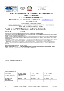 Piano di lavoro di TEE 5^ ANNO