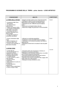 PROGRAMMA DI SCIENZE DELLA TERRA – primo