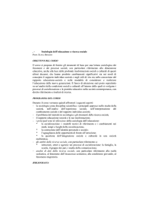 Sociologia dell`educazione e ricerca sociale
