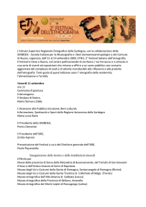 L`Istituto Superiore Regionale Etnografico della Sardegna, con la