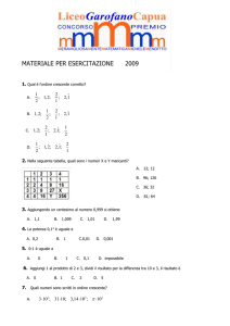 Esercitazione 2009