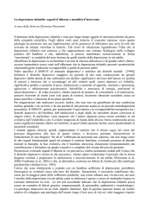 La depressione infantile: segnali d`allarme e modalità d`intervento A
