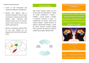 conclusione - Dipartimento di Psicologia dei Processi di Sviluppo e