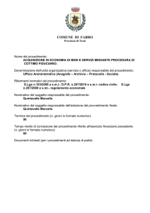 acquisizione di beni e servizi in economia