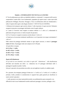 Modello B -INFORMAZIONI TEST DI PALLACANESTRO