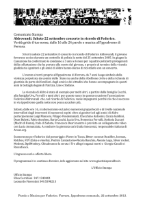 Comunicato Stampa