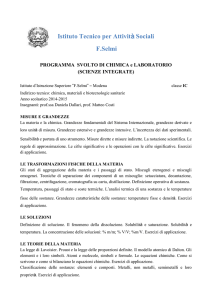 Istituto Tecnico per Attività Sociali F.Selmi PROGRAMMA SVOLTO