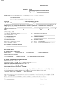 Mod_05 Modello INAIL 462-DE Spettabile: INAIL Settore Ricerca