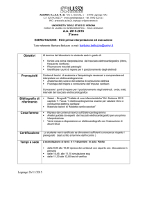 ESERCITAZIONE: ECG prima interpretazione ed esecuzione