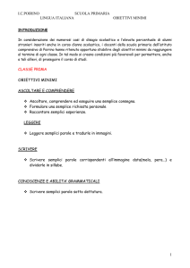 Obiettivi Minimi Italiano Scuola Primaria I.C. Poirino