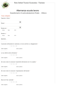 Questionario delle abilità coinvolte nello stage - allievo