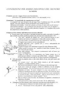 condizioni per essere discepoli del signore