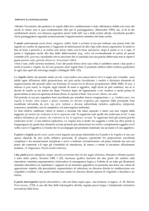 Appunti: La punteggiatura «Mentre l`inventario dei grafemi e le