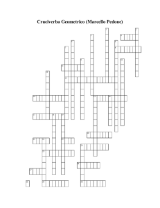 Cruciverba Geometrico (Marcello Pedone)