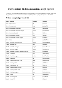 Convenzioni di denominazione degli oggetti