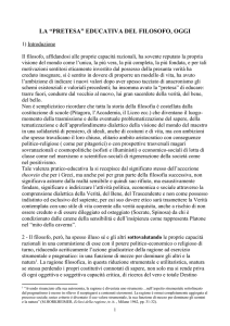 LA PRETESA EDUCATIVA DEL FILOSOFO