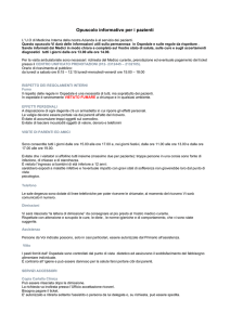Opuscolo informativo per i pazienti