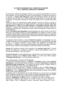 GLI EVENTI ORGANIZZATI DAL COMUNE IN OCCASIONE