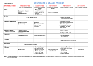 Continenti e grandi Ambienti