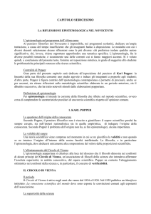 La riflessione epistemologica nel