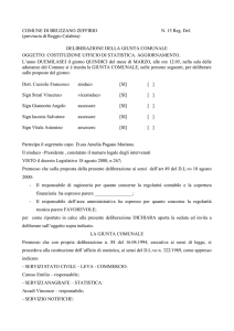 costituzione ufficio di statistica. aggiornamento