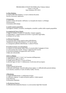 PROGRAMMA SVOLTO DI STORIA (Prof. Fabrizio Solieri) Classe 3