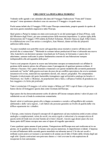 che cos`e` la festa dell`europa