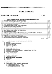 Verifica di Storia: Islam e Periodo Carolingio