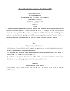 Regolamento alienazione beni immobili